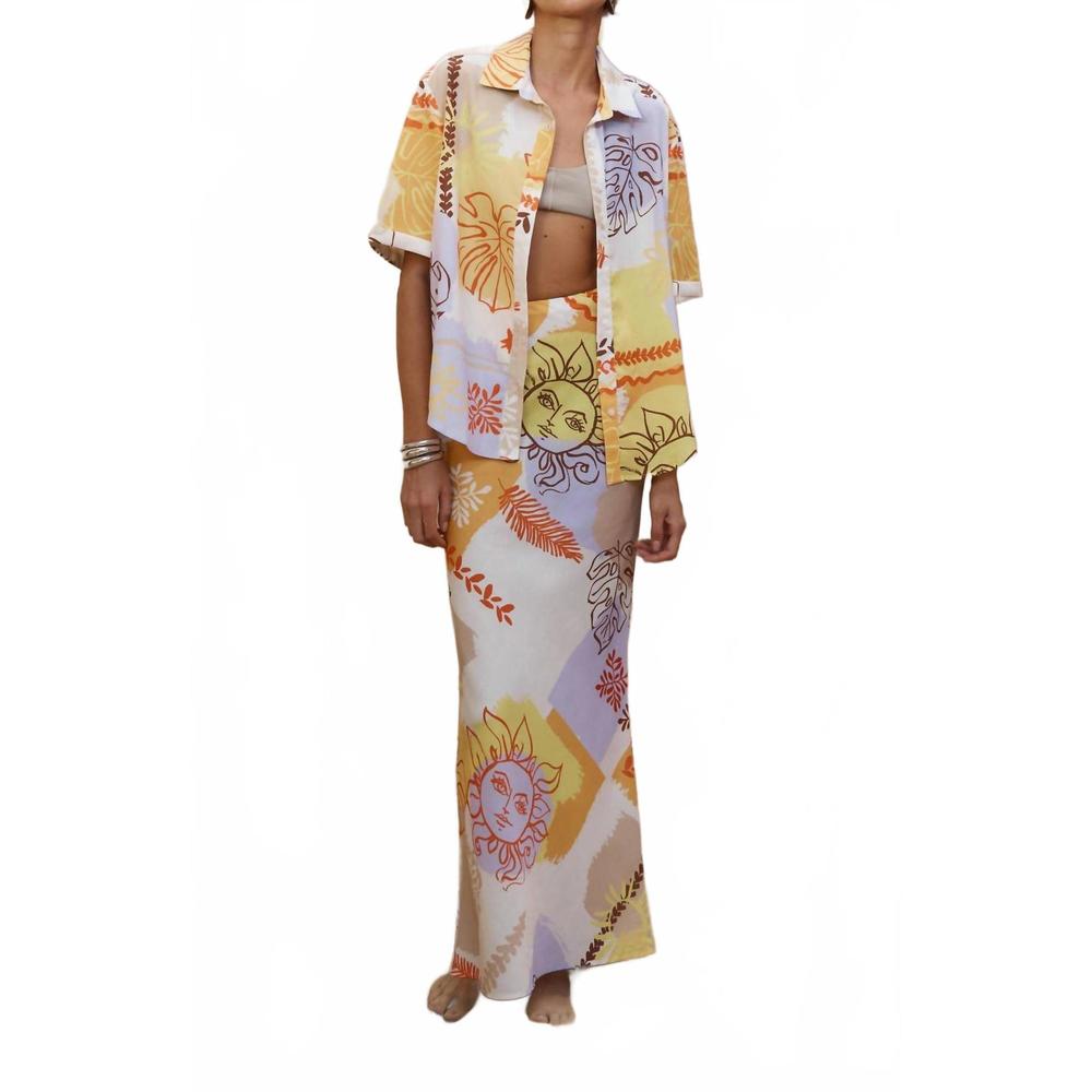 NEW SEVEN WONDERS paloma sun printed maxi skirt in multi